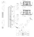 Schuco 238445-Pair of Fixing Kit Type C1 for Schuco Angled Pull Door Handle on Schuco AD UP 90